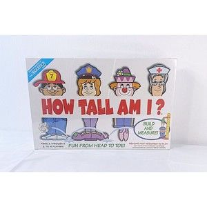 How Tall Am I?  Board Game - Reading not required - Build & Measure Game Ages 3+